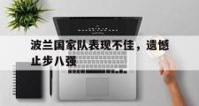 GOGO体育首页-波兰国家队表现不佳，遗憾止步八强